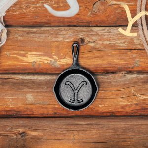 Yellowstone? 5 Inch Seasoned Cast Iron ??Power Y?? Mini Skillet