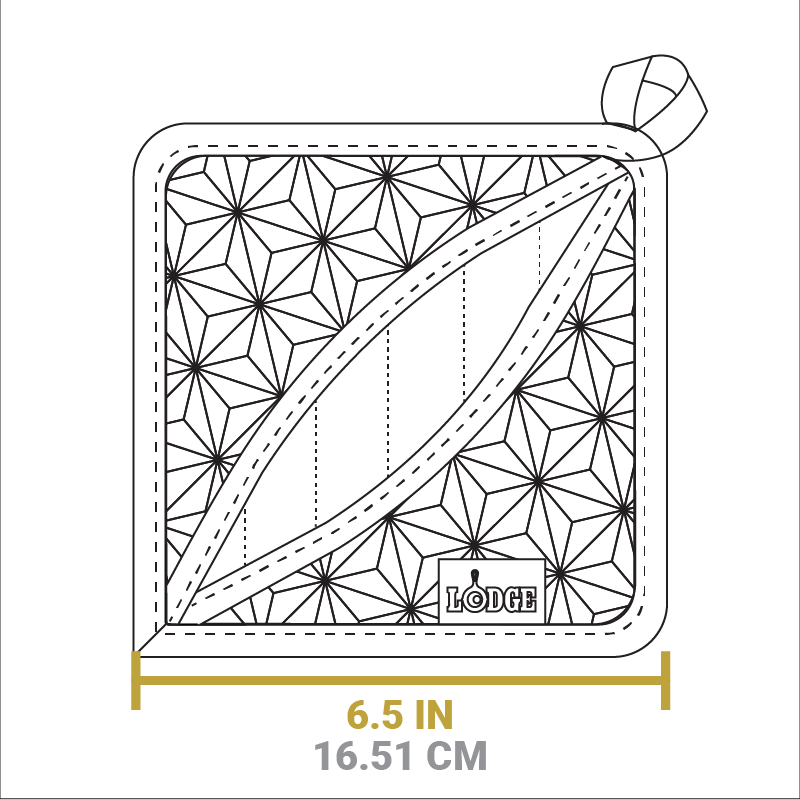 Cast Iron Fluted Cake Pan with Red Potholders - Image 8