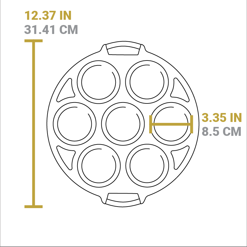Seasoned Cast Iron Mini Cake Pan - Image 6