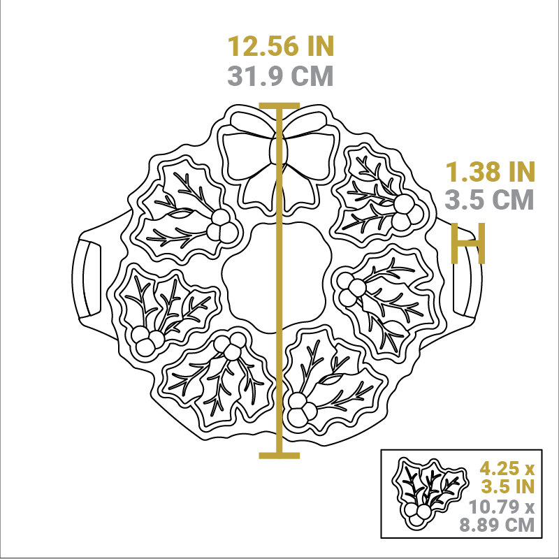 Seasoned Cast Iron Holiday Wreath Pan - Image 7
