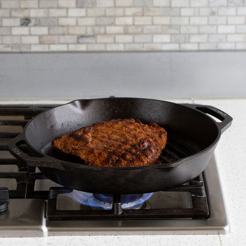 Dual Handle Cast Iron Grill Pan - Image 6