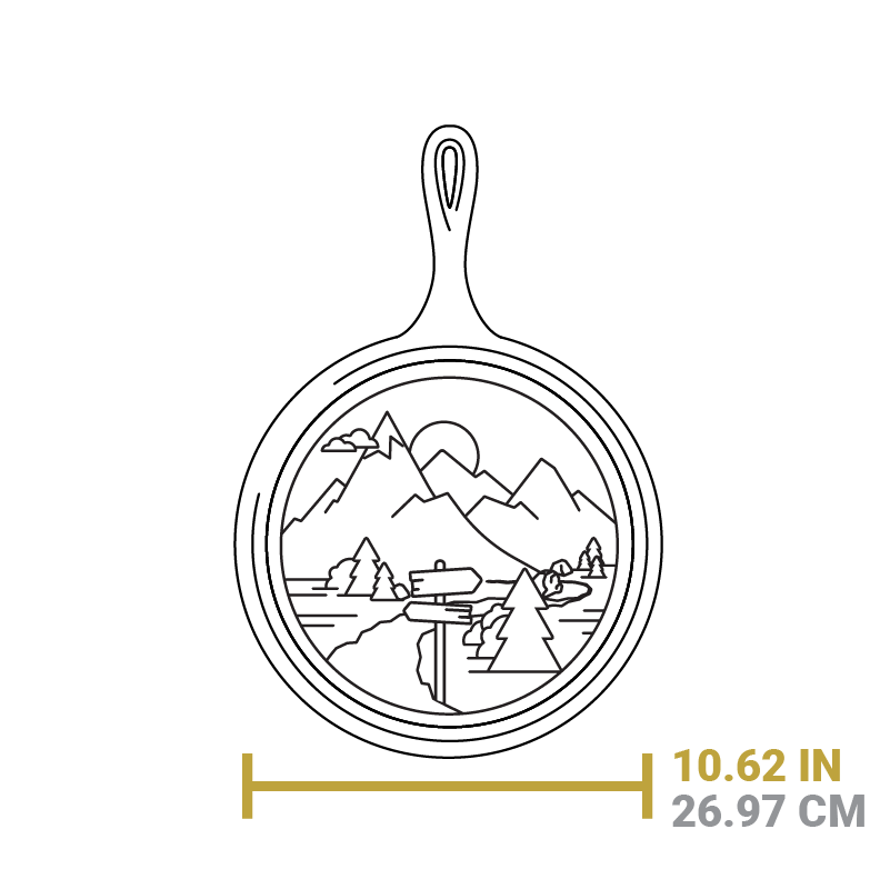 Wanderlust 10.5 Inch Cast Iron Mountain Griddle - Image 8