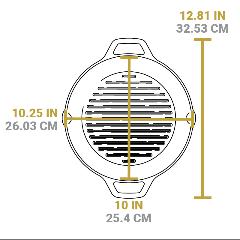 Dual Handle Cast Iron Grill Pan - Image 14